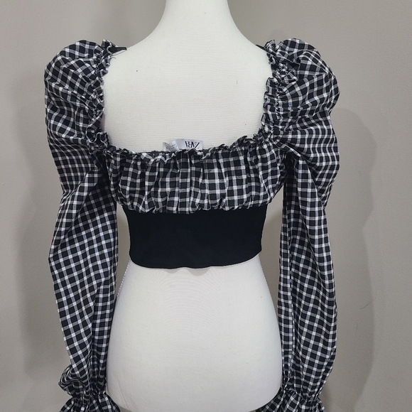 ZARA GINGHAM TOP SIZE small - Picture 6 of 8